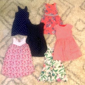 LOT OF 6 DRESSES!! Adorable Summer Dresses For Girls!!